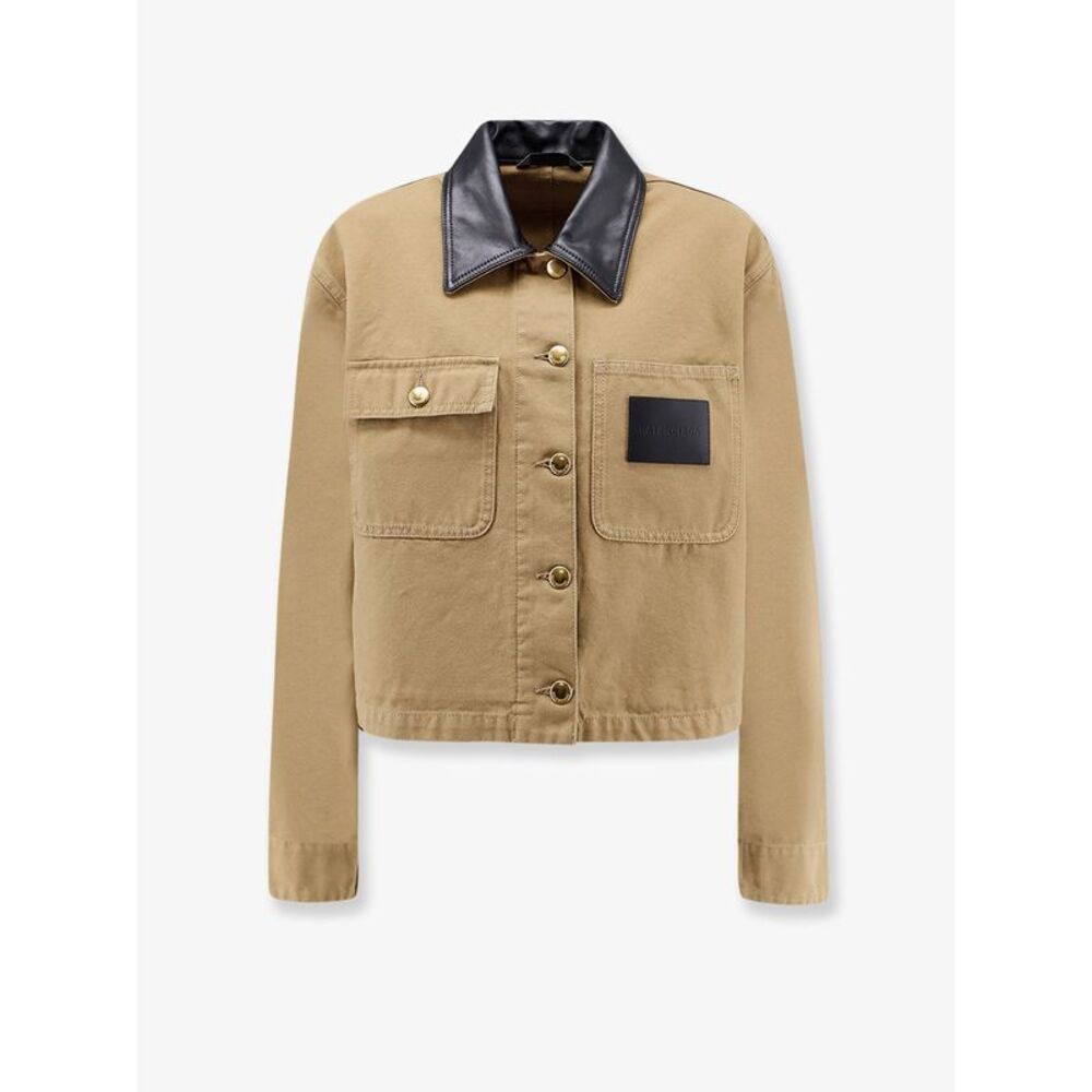 Balenciaga Women Workwear Cropped Canvas Jacket